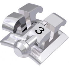 equilibrium® 2 Bracket mit Häkchen, 0° Torque, + 3° Angulation für Zahn 33 (10 Stück)