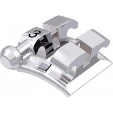 equilibrium® 2 Bracket mit Häkchen, 0° Torque, + 3° Angulation für Zahn 43 (10 Stück)