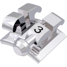 equilibrium® 2 Bracket mit Häkchen, 0° Torque, + 3° Angulation für Zahn 33 (10 Stück)