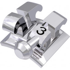 equilibrium® 2 Band bracket with hook, - 11° Torque, + 7° Angulation for tooth 33 (10 Stück)