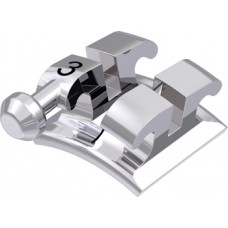 equilibrium® 2 Bandbracket mit Häkchen, 0° Torque, + 3° Angulation für Zahn 43 (10 Stück)