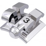 equilibrium® 2 Bandbracket mit Häkchen, 0° Torque, + 3° Angulation für Zahn 33 (10 Stück)