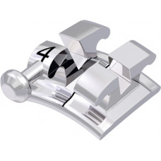 equilibrium® mini Bracket mit Häkchen, - 17° Torque, 0° Angulation für Zahn 44 (10 Stück)