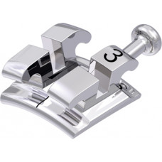 equilibrium® mini Bracket mit Häkchen, 0° Torque, + 8° Angulation für Zahn 23 (10 Stück)