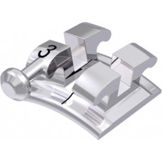 equilibrium® mini Bracket mit Häkchen, 0° Torque, + 3° Angulation für Zahn 43 (10 Stück)