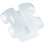 Fascination® Keramikbracket, 0° Torque, 0° Angulation für Zahn 11/21, Standard Edgewise 18 (1 stück)