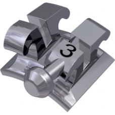 equilibrium® ti Bracket mit Häkchen, - 11° Torque, + 7° Angulation für Zahn 33 (10 Stück)