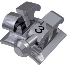 equilibrium® ti Bracket mit Häkchen, - 11° Torque, + 7° Angulation für Zahn 33 (10 Stück)